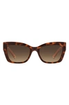 Kate Spade Valeria Acetate Butterfly Sunglasses In Havana Pink/ Brown Gradient