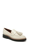 Franco Sarto Carolynn Tassel Loafer In Putty White Faux Patent