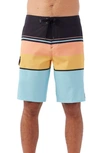 O'neill Lennox Stretch Stripe Board Shorts In Turquoise
