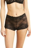 Natori Heavenly Lace Boy Shorts In Black