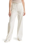Rag & Bone Logan High-rise Striped Wide-leg Jeans In Blustripe