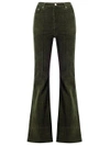 AMAPÔ high waist velvet flared trousers,AMI901811740704