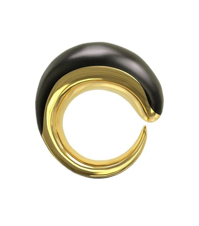 Khiry Khartoum Ii Ring With Black Onyx Inlay In Gold