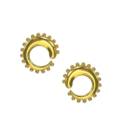Khiry Khartoum Tiny 18k Gold Vermeil Embellishedhoops In Not Applicable