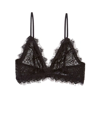 Anine Bing Lace Bra With Trim In Black
