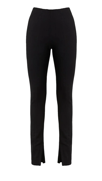 Anine Bing Tristen Mid-rise Slim Boot-cut Jeans In Black