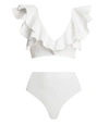 Maygel Coronel Mila Ruffled High-waist Bikini Set