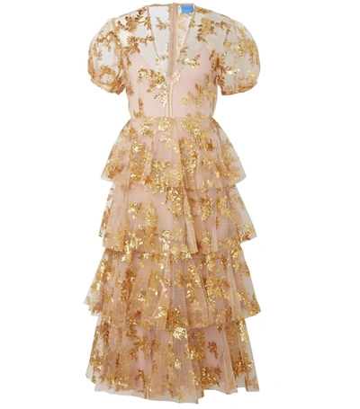 Macgraw Parody Dress In Gold