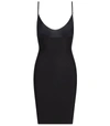 Commando Two-faced Tech Control Full Slip Dress In Black In Black