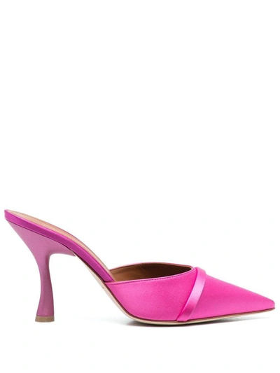 Malone Souliers 95mm Sculpted Heeled Mules In Pink