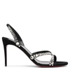 Christian Louboutin Emilie 85 Embellished Suede Slingback Sandals