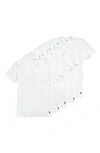 Polo Ralph Lauren Cotton Solid Classic Fit V Neck Undershirts, Pack Of 5 In White