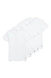 Polo Ralph Lauren 5-pack Relaxed Fit Crewneck Undershirts In White/white