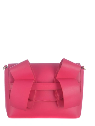 Pinko Bag  Mini Clutch Aika In Leather In Fucsia