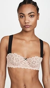 Fleur Du Mal Crochet Lace Balconette Bra In Blush
