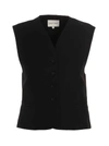 Loulou Studio Teora Wool Blend Knit Vest In Black
