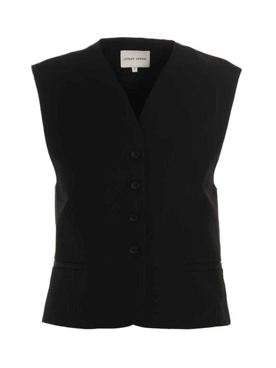 Loulou Studio V-neck Button-up Waistcoat In Nero