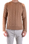 Laneus Cable Knit Sweater In Warm Camel Tone In Camel