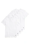 Polo Ralph Lauren Cotton Solid Classic Fit V Neck Undershirts, Pack Of 5 In White