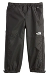 The North Face Kids' Antora Waterproof Packable Recycled Polyester Rain Pants In Black