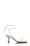 Frame Le Ozzie Ankle Wrap Sandal In White