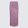 TOM FORD TOM FORD LILAC SEQUINS LONG SKIRT