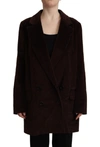 DOLCE & GABBANA DOLCE & GABBANA BORDEAUX CORDUROY COTTON BLAZER OVERSIZED WOMEN'S JACKET