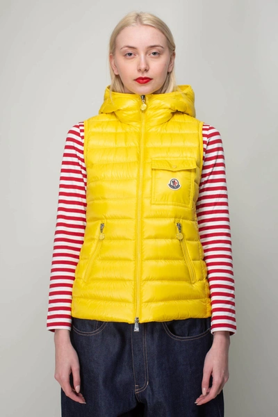 Moncler Women's Glygos Down Puffer Vest In Yellow