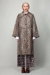 Ganni Leopard-print Single-breasted Coat