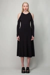 Ganni Melange Open Back Midi Dress