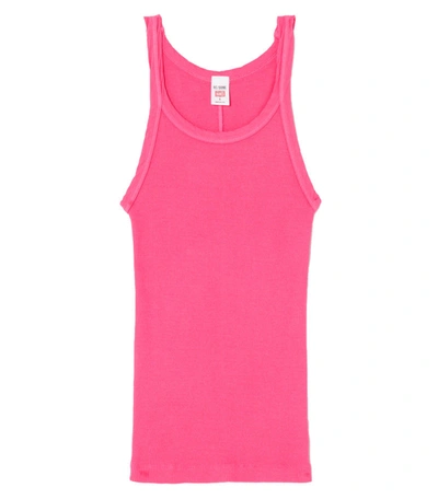 Re/done Ribbed Tank In Multi-colored