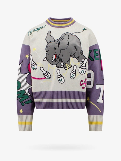 Kenzo Graphic-embroidered Jumper In Multicolour