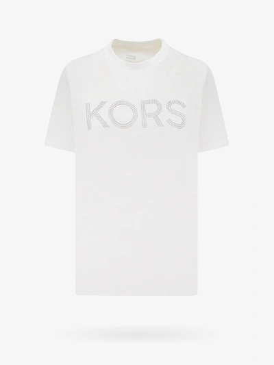 Michael Kors Studded Logo T-shirt In White