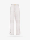 Blumarine Biker Ankle-zip Wide-leg Jeans In White