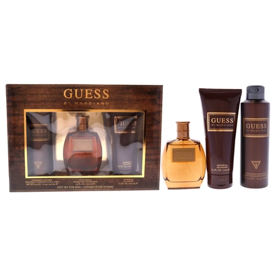 Guess For Men - 3 Pc Gift Set 3.4oz Edt Spray, 6.7oz Shower Gel, 6.0oz Deodorizing Body Spray In Black