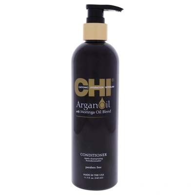 Chi Argan Oil Plus Moringa Oil Blend Conditioner By  For Unisex - 11.5 oz Conditioner In Black