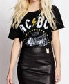 RECYCLED KARMA Ac/Dc Rock Cannon Top in Black
