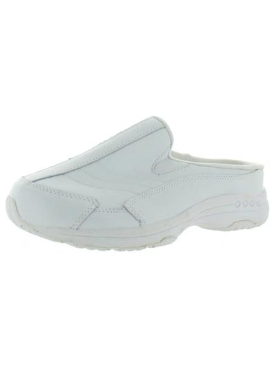 Easy Spirit Tour Guide Womens Leather Comfort Mules In White