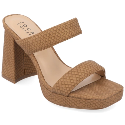 Journee Collection Collection Women's Jaell Sandals In Tan