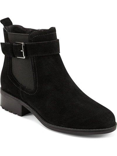Easy Spirit Rae Womens Buckle Zip Up Ankle Boots In Black