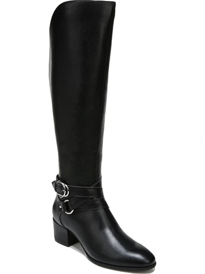 Lifestride Oakley Womens Wide Calf Faux Leather Knee-high Boots In Black
