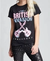 RECYCLED KARMA British Invasion Band Tee in Vintage Black