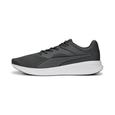 Puma Transport Running Shoes In Cool Dark Gray- Black- White