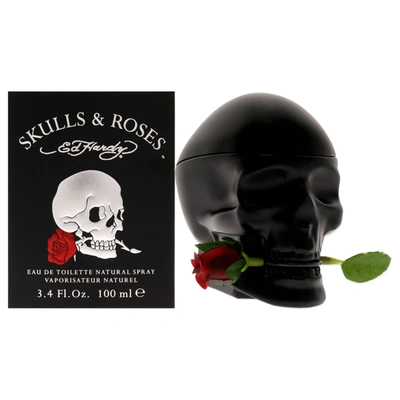 Christian Audigier Ed Hardy Skulls And Roses By  For Men - 3.4 oz Edt Spray In Purple