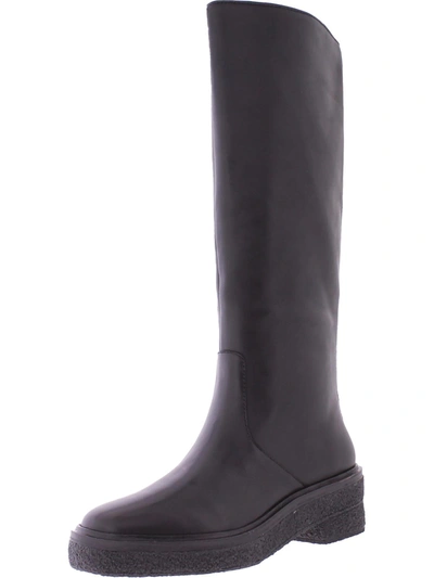 Loeffler Randall Collins Womens Faux Leather Tall Knee-high Boots In Black