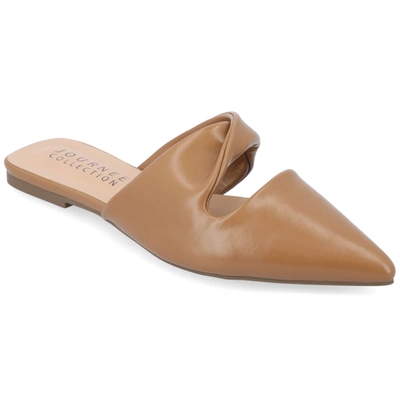 Journee Collection Enniss Flat Mule In Brown