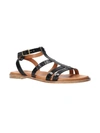 Bella Vita Ira Womens Animal Print Open Toe Flat Sandals In Multi