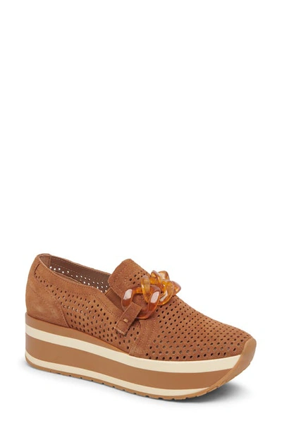 Dolce Vita Jhenee Platform Sneaker In Pecan Suede