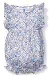 Petite Plume Fleur Dazur Ruffle Romper In Blue