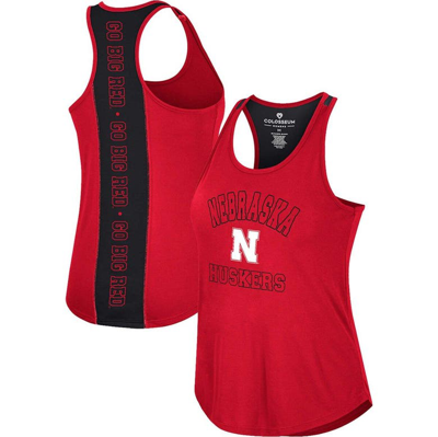 Colosseum Scarlet Nebraska Huskers 10 Days Racerback Scoop Neck Tank Top